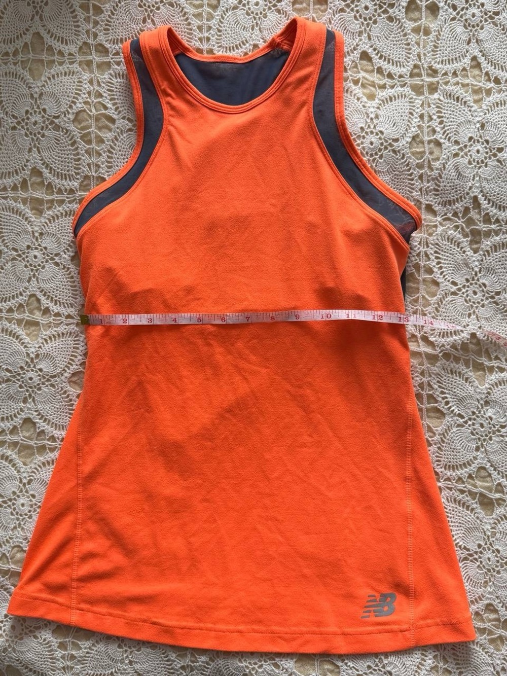 New Balance Orange Tank with Gray Trim